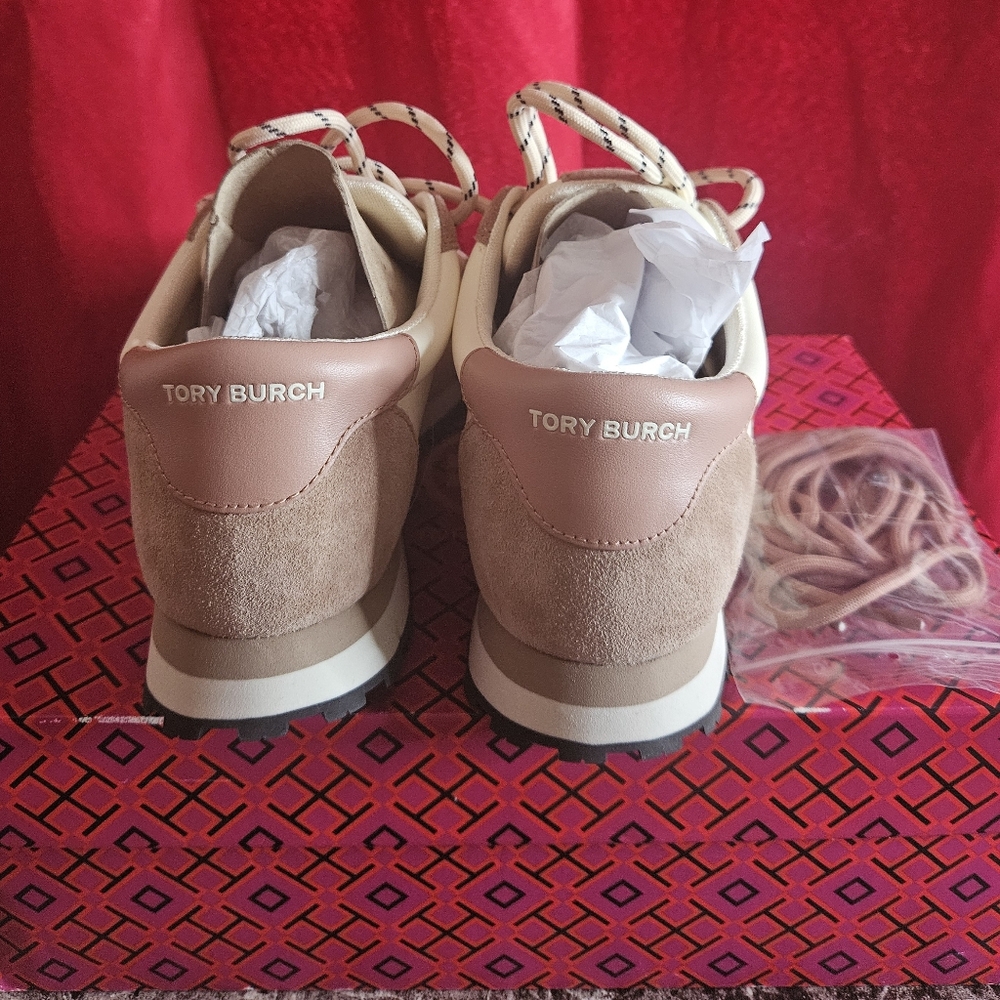 Tory Burch Vintage Nylon Sneaker Gressane Heroes Soft Shoes Pink 143468 Size 9.5 - Picture 4 of 8